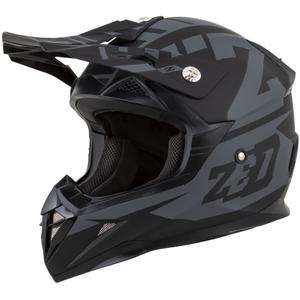 Motocross-Motorradhelm ZED X1.9 Targa mattgrau-schwarz