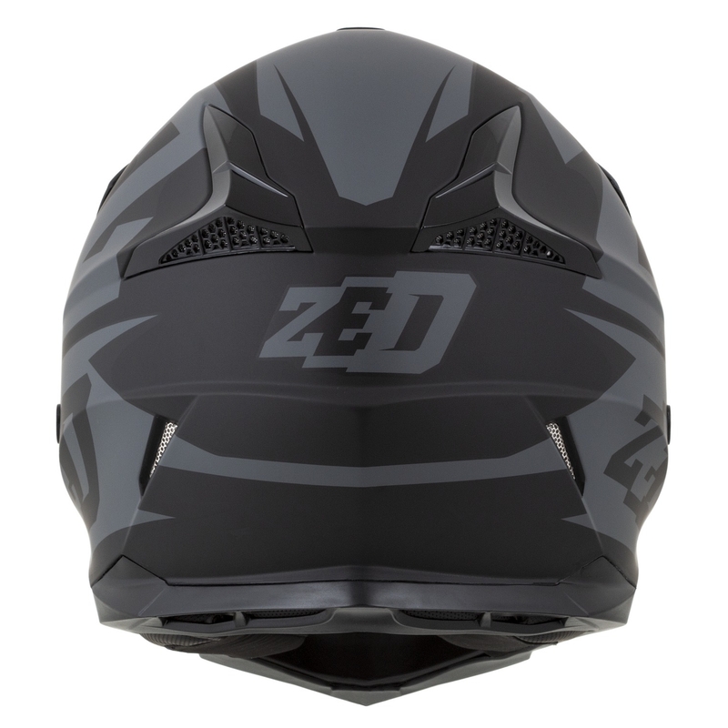 ZED X1.9D Targa Motocross-Motorradhelm für Kinder, Mattgrau-Schwarz