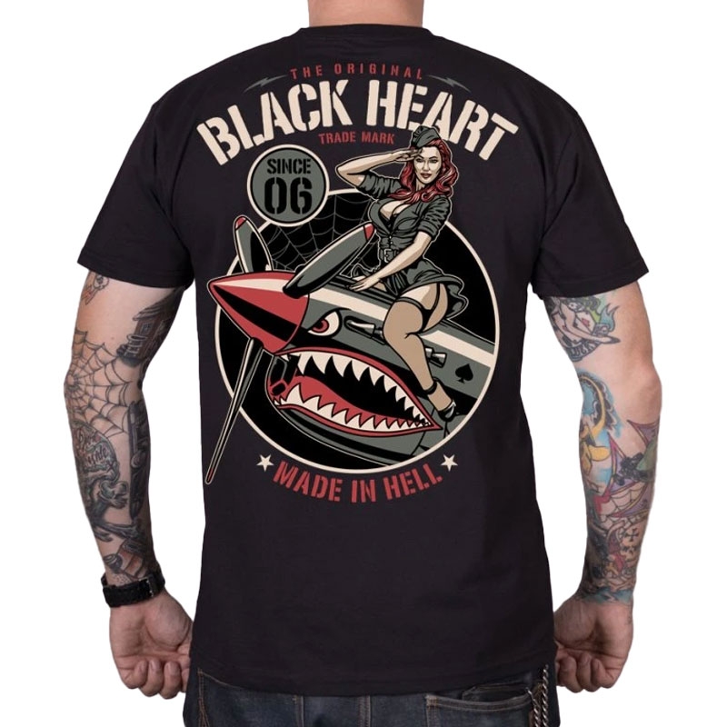 Black Heart Air Fighter T-Shirt schwarz