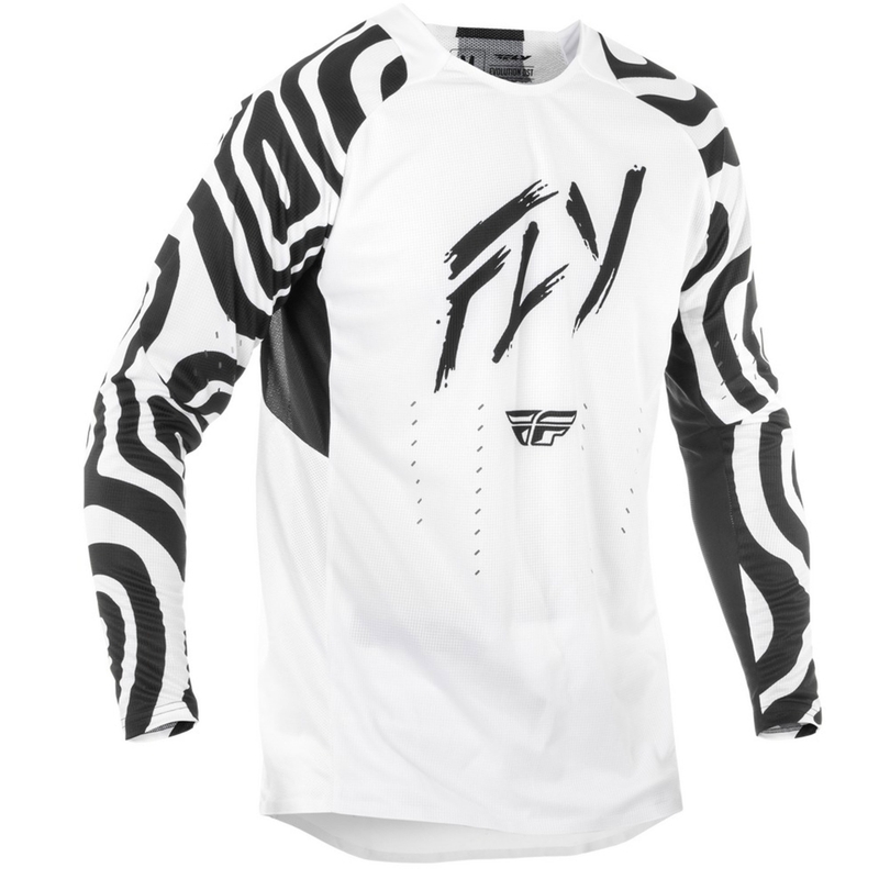 Motocross-Trikot FLY Racing Evolution weiß-schwarz