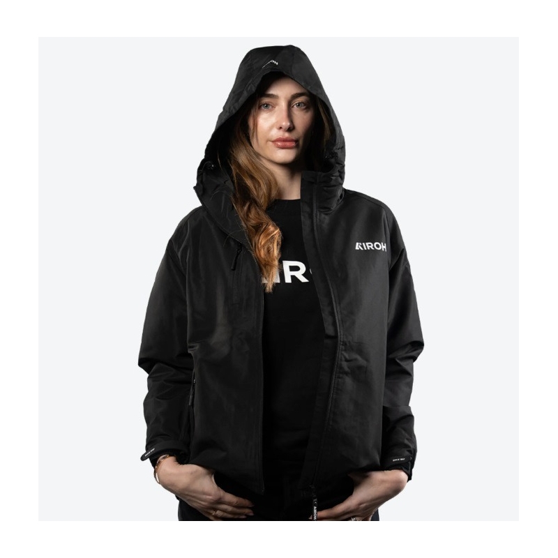 Airoh wasserdichte Jacke schwarz