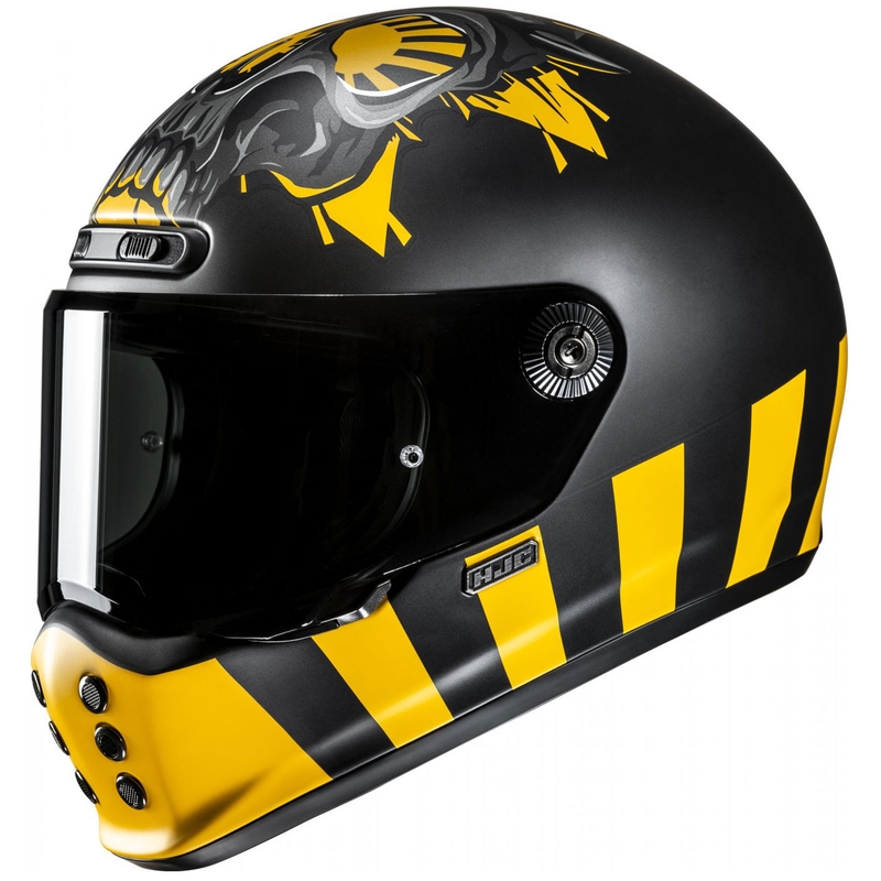 Integrierter Motorradhelm HJC V10 Crania MC3SF schwarz-gelb