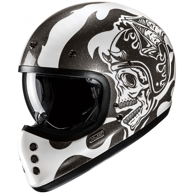 HJC V60 Flame MC5 Motorrad Integralhelm Schwarz-Weiß