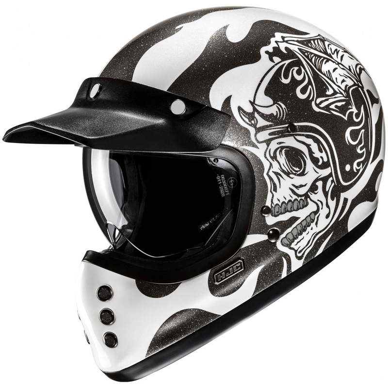 HJC V60 Flame MC5 Motorrad Integralhelm Schwarz-Weiß