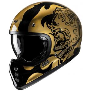 HJC V60 Flame MC9 Integral-Motorradhelm Gold-Schwarz