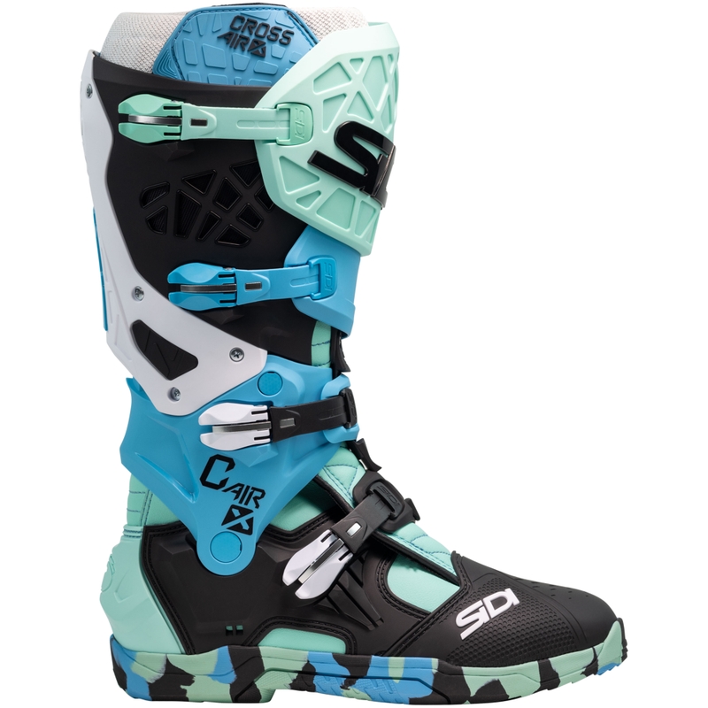 SiDi Crossair X Motorradstiefel schwarz-türkis