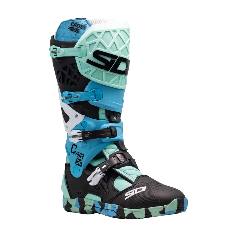 SiDi Crossair X Motorradstiefel schwarz-türkis
