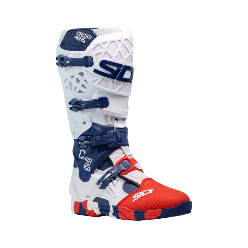 Motorradstiefel SiDi Crossair X weiß-blau-rot