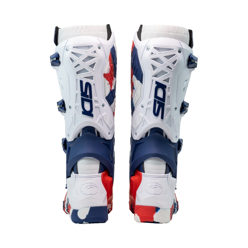 Motorradstiefel SiDi Crossair X weiß-blau-rot