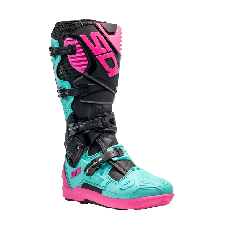 Motorradstiefel SiDi Crossfire 3 SRS schwarz-mint-rosa
