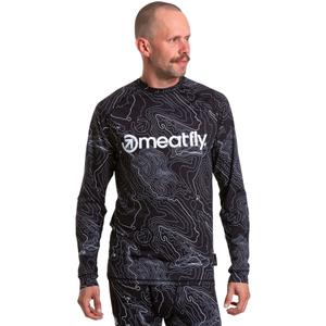 Herren-Thermo-T-Shirt Meatfly Avery schwarz-weiß