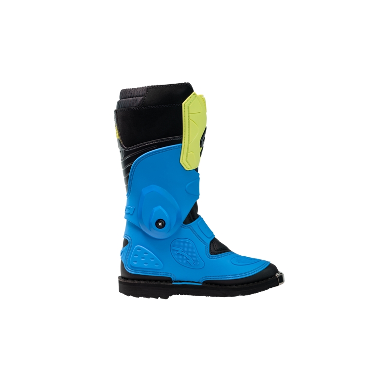 Kinder-Motocross-Stiefel SiDi Flame blau-gelb-schwarz