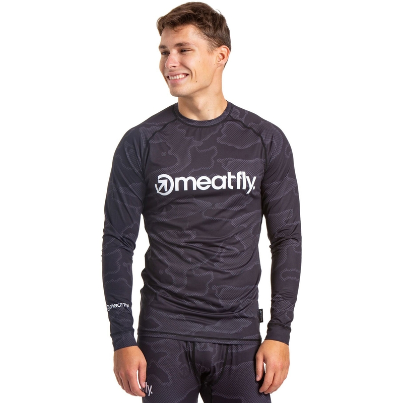 Herren-Thermo-T-Shirt Meatfly Avery schwarz-grau