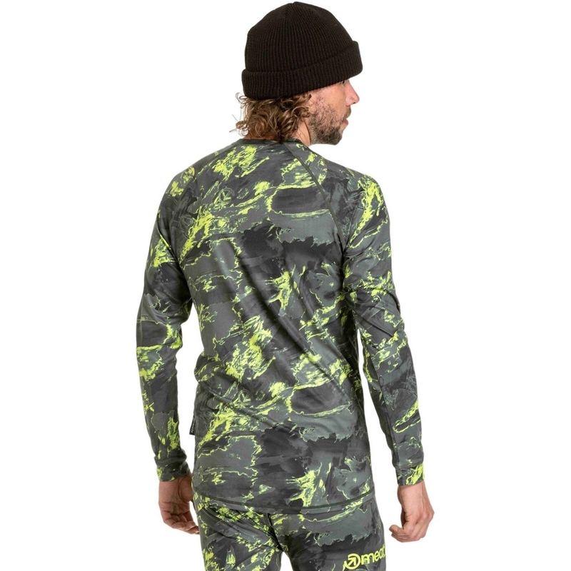 Herren-Thermo-T-Shirt Meatfly Avery blau-grünes Tarnmuster
