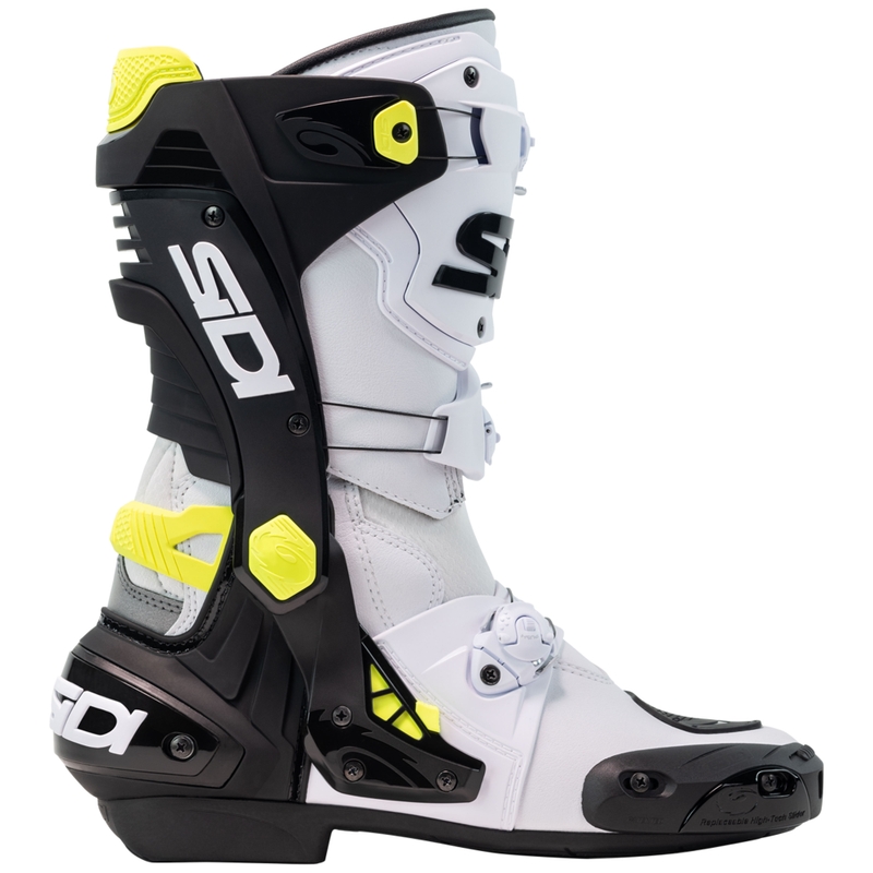 Motorradstiefel SiDi Rex weiß-schwarz-gelb
