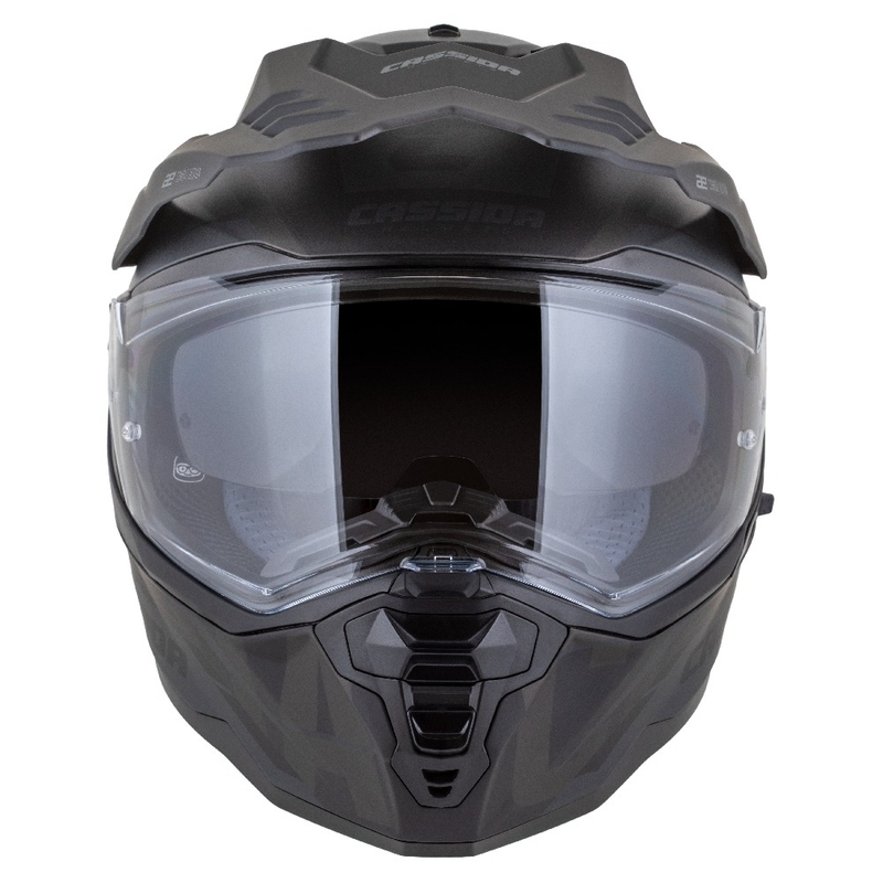 Enduro-Helm Cassida Road Runner TechniX mattschwarz-schwarz-grau