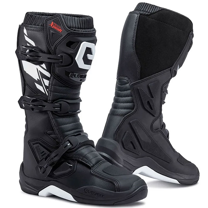 Eleveit X-Peak Motorrad-Motocross-Stiefel Schwarz