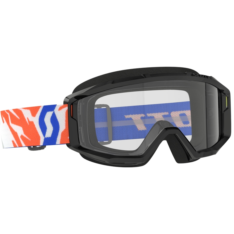 Kinder-Motocross-Brille SCOTT Primal Youth schwarz mit klarem Plexiglas