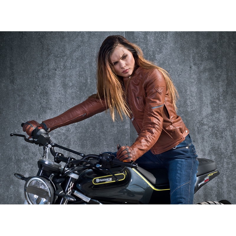 Damen Motorradjacke Shima Monaco braun