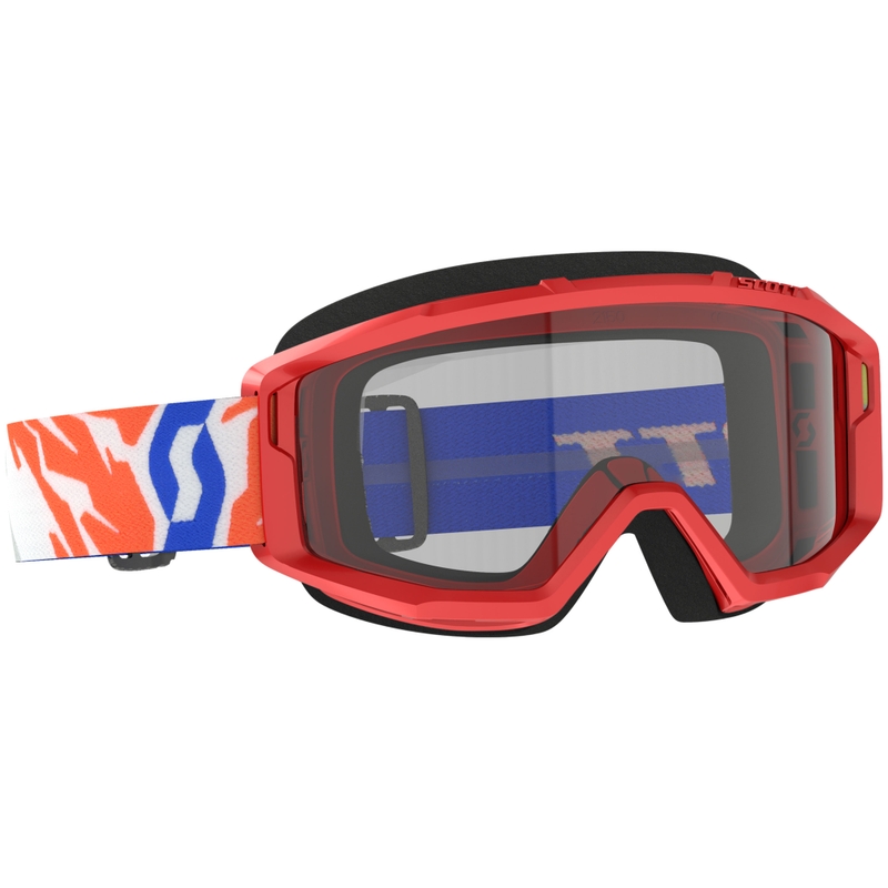 Kinder-Motocross-Brille SCOTT Primal Youth rot mit klarem Plexiglas Ausverkauf