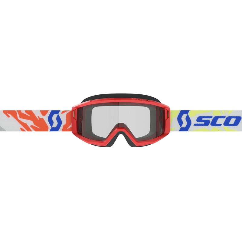 Kinder-Motocross-Brille SCOTT Primal Youth rot mit klarem Plexiglas Ausverkauf