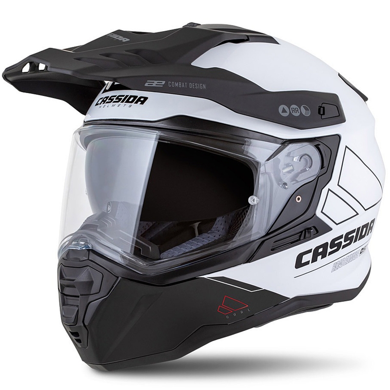 Enduro-Helm Cassida Road Runner Dual weiß-schwarz
