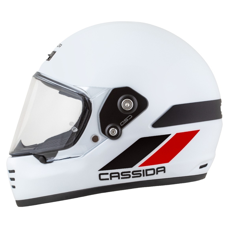 Endurohelm Cassida FormX FlatOut weiß-schwarz-rot