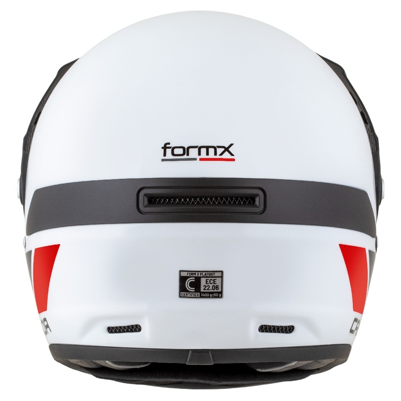 Endurohelm Cassida FormX FlatOut weiß-schwarz-rot