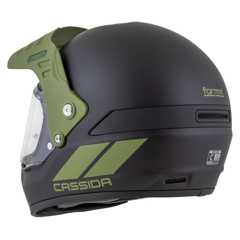 Enduro-Helm Cassida FormX FlatOut mattschwarz-grün