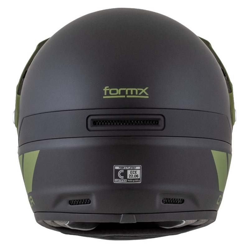 Enduro-Helm Cassida FormX FlatOut mattschwarz-grün