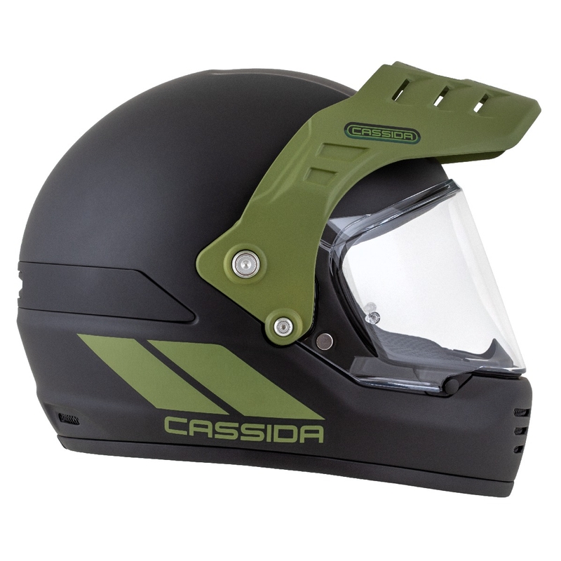 Enduro-Helm Cassida FormX FlatOut mattschwarz-grün