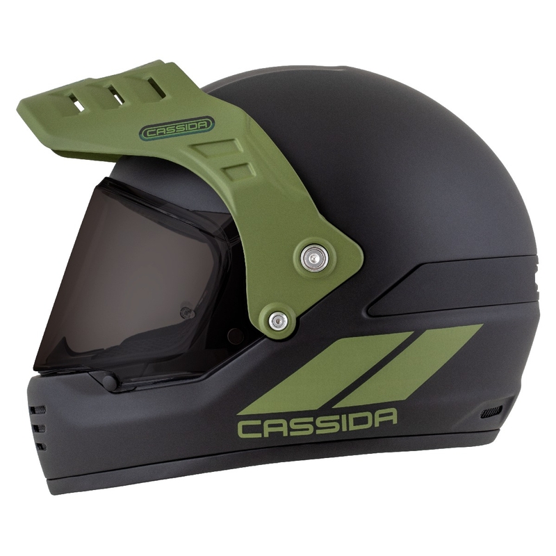 Enduro-Helm Cassida FormX FlatOut mattschwarz-grün