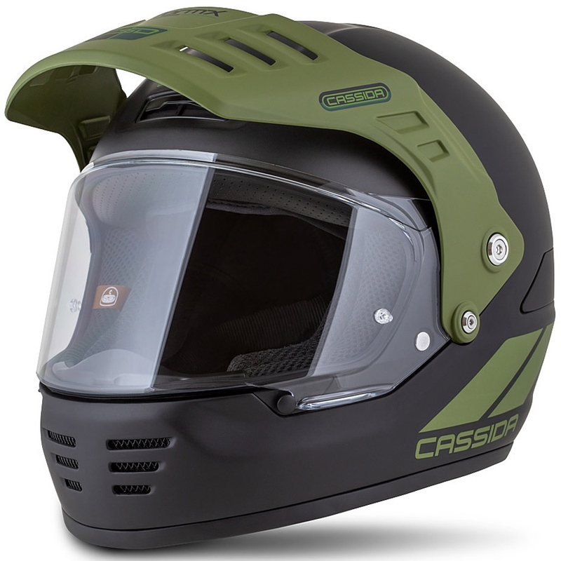 Enduro-Helm Cassida FormX FlatOut mattschwarz-grün