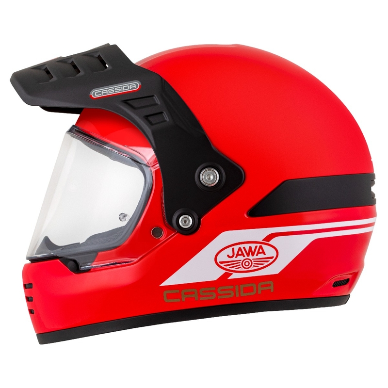 Enduro-Helm Cassida FormX Jawa RotaX rot-weiß-gold