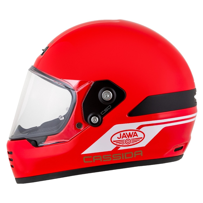 Enduro-Helm Cassida FormX Jawa RotaX rot-weiß-gold