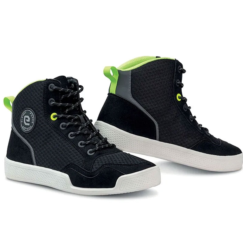Eleveit Force Airtech Motorradstiefel schwarz-fluo gelb