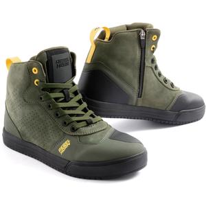 Leder-Motorradstiefel Rebelhorn Spike grün