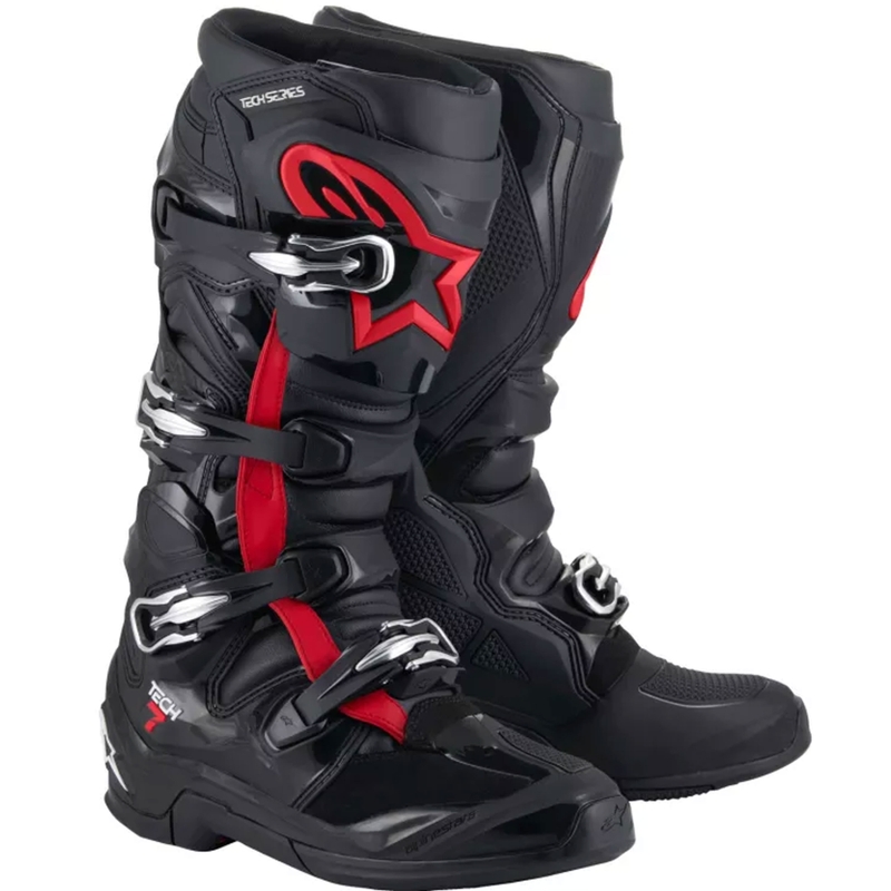 Alpinestars TECH 7 Motocross-Stiefel schwarz-fluo rot