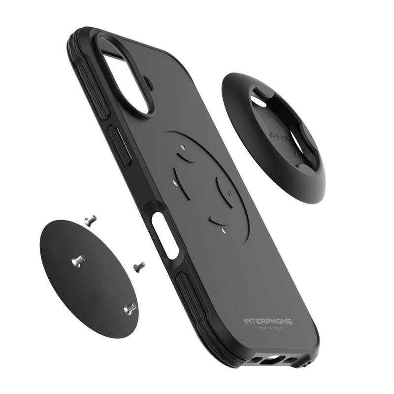 Schutzhülle Interphone QUIKLOX Tetraforce für Apple iPhone 16 Plus schwarz