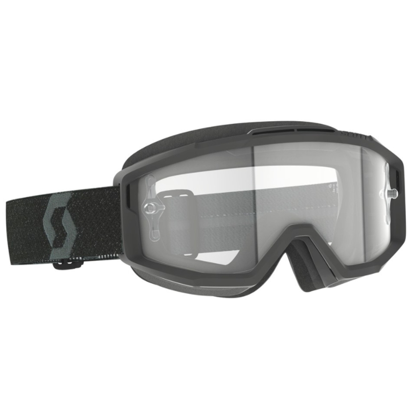 SCOTT Split OTG Motocross-Brille schwarz mit klarem Plexiglas