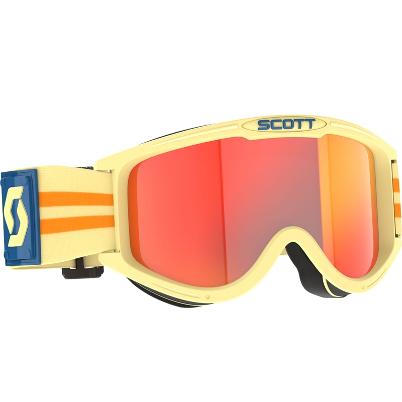 Motocross-Brille SCOTT 89X Era beige mit orangefarbenem Plexiglas