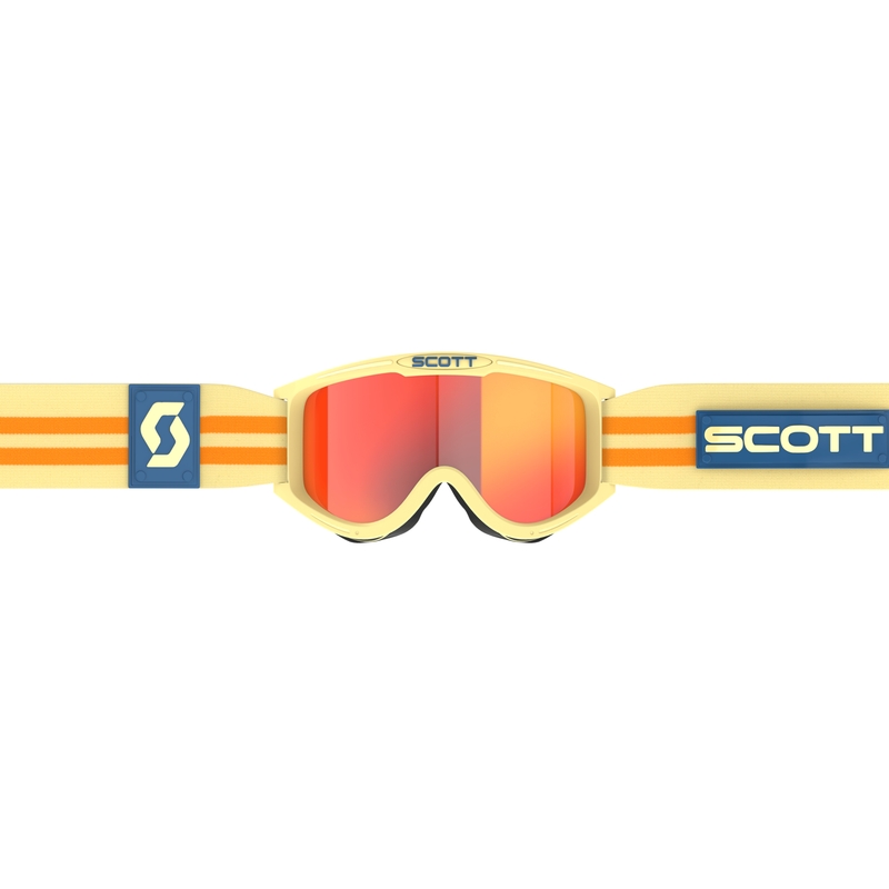 Motocross-Brille SCOTT 89X Era beige mit orangefarbenem Plexiglas