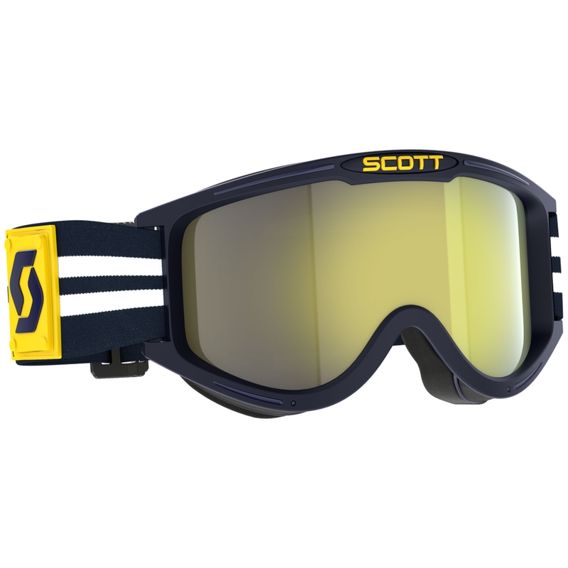Motocross-Brille SCOTT 89X Era blau-weiß mit gelbem Chrom-Plexiglas Ausverkauf