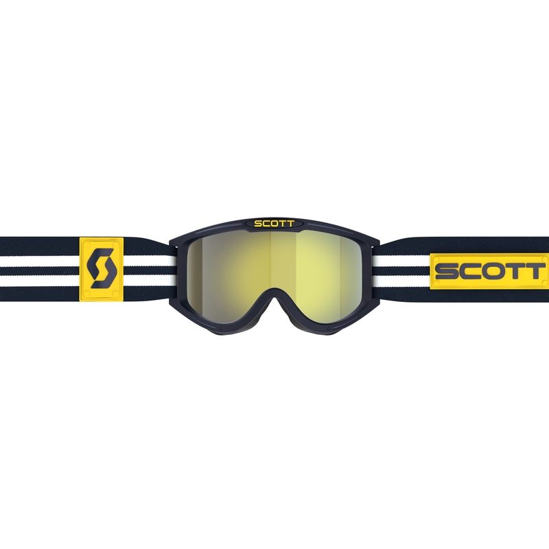 Motocross-Brille SCOTT 89X Era blau-weiß mit gelbem Chrom-Plexiglas Ausverkauf
