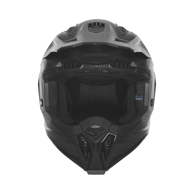 Motocross-Helm NOX N634 mattschwarz