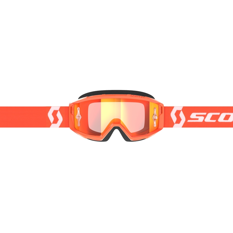 Motocross-Brille SCOTT Primal CH orange-weiß mit chromorangem Plexiglas