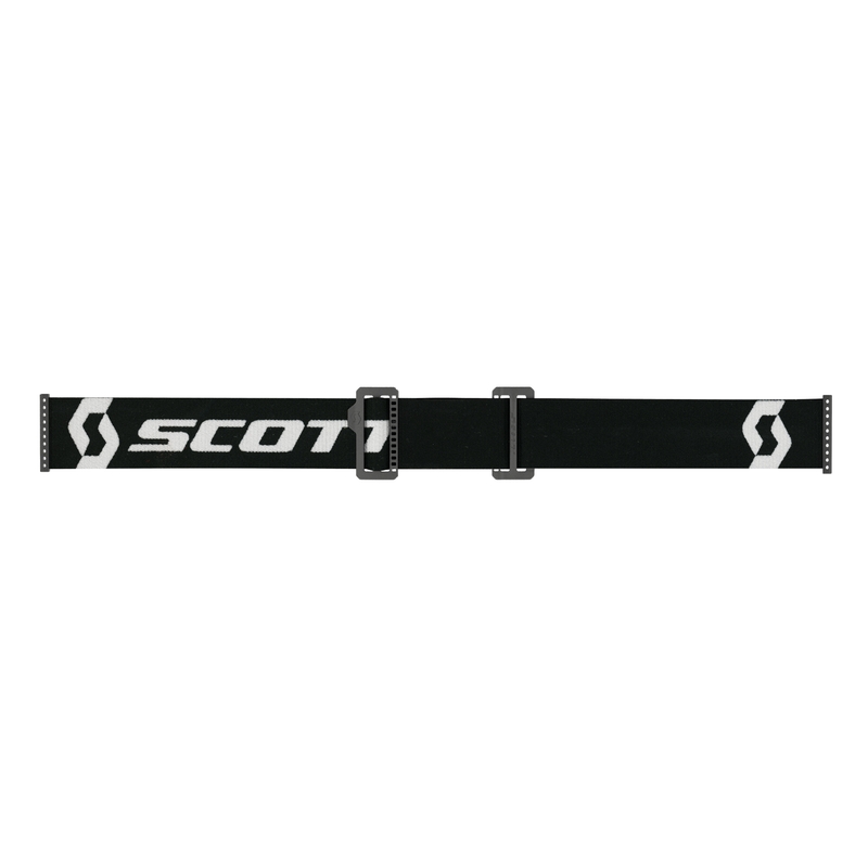 SCOTT Primal CH Motocross-Brille schwarz-weiß mit chromsilbernem Plexiglas