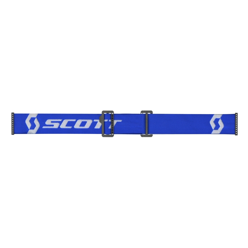 Motocross-Brille SCOTT Primal CH blau-weiß mit chromblauem Plexiglas