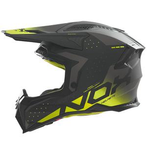 Motocross-Helm NOX N634 mattschwarz-fluogelb