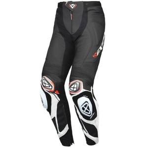 Leder-Motorradhose IXON Vortex 3 schwarz-weiß